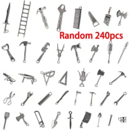 Mini Metal Hand Tool Pendants Dollhouse Hardware Accessories Vintage Alloy Miniature Tools for Doll House Decor