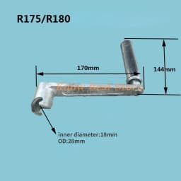 1pcs Diesel Engine Crank Starter Handle for Air-cooled Water-cooled Single-cylinder Diesel Engine Hand Starting Model Handle