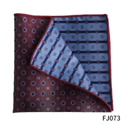 Pocket Square Silk Jacquard Woven Red Orange Handkerchief Fashion Men Suit Pocket Hanly Wedding Business Party Suit Set Handker