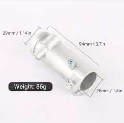 2Pcs 94mm Grass Trimmer Flexible Shaft Aluminum Connector Tube Adapter Replacement For Backpack Brush Grass Trimmers Accessories