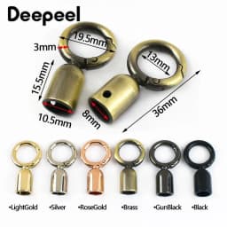 4/10/20Pcs 8mm Metal Bags Strap Buckle O Ring Spring Snap Hook for Keychain Hanging Bell Handbag End Stopper Bag Accessories