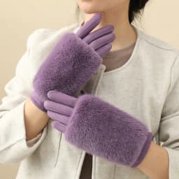 Women's autumn and winter rabbit fur gloves plus velvet thickened windproof and warm riding cold-proof touch screen suede gloves