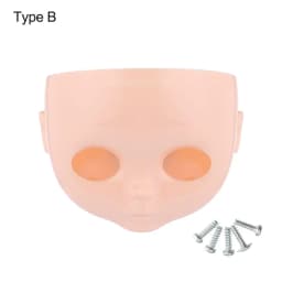 1PC 1/6 Blyth DIY Doll Factory Dolls Faceplate With Backplate 30cm Plastic Blyth No Makeup Face and Screw Toys Accessories