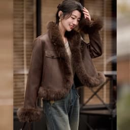 LOUIS YAO Women's Down Coats 2026 Winter Jackets Light Luxury Style Patchwork Fur Collar Thickened Warmth Duck Down Jacket