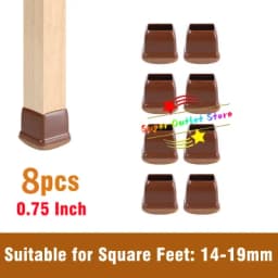 8PCS Soft Silicon Chair Leg Covers Felt Bottom Elastic Furniture Foot Protector Pads Anti-slip Table Legs Floor Protection Mat