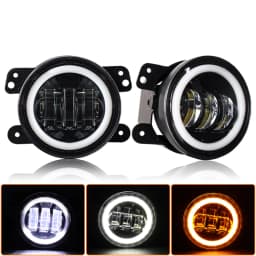 4 Inch Round LED Front Driving Fog Lights for Grand Cherokee 2011-2013/Wrangler JK 2007-2018