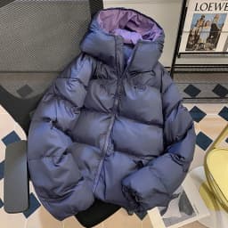 Winter Thickened Hooded down Cotton Jacket Men's Basic Style Warm Cotton Coat Versatile Cotton Outerwear Coat for Teens