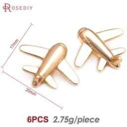 18K Gold Color Airplane Bicycle Tower Windmill Charms Pendants High Quality Diy Jewelry Making Necklace Earrings Accessories