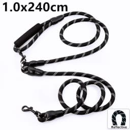 Dog Leash Hands Free Dogs Leash Reflective Leashes for Dog Walking Running Rope 2.4M Long Adjustable Double Leashes Dogs Ropes