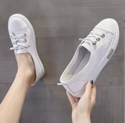 Genuine Leather Casual Sneakers for Women Spring Summer Lace Up Flats Girls Loafers Shoes Ladies Vulcanized Shoes White