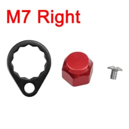 EKfan M8 Daiwa M7 Shimano Left / Right Hand Nut With Black 15MM Lock Washers and Screws For Baitcasting Fishing Reel DIY Parts