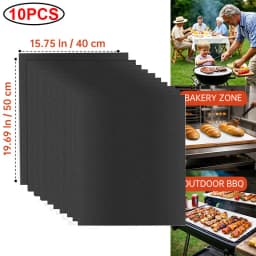 BBQ Grill Mat Non-stick Reusable Heat Resistant Extra Thick Pad Oven Liners Baking Mats Easy Clean Kitchen Outdoor Barbecue Tool