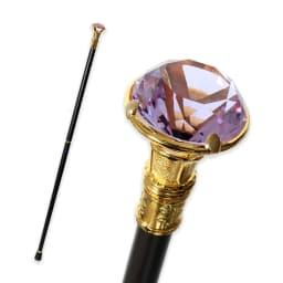 10 Colors Shiny Gold Crystal Gem Top Walking Cane Detachable Vintage Walking Stick Cosplay Party Prop for Men And Women