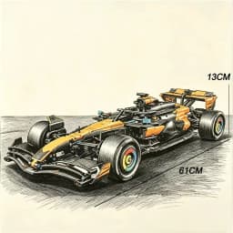 1675PCS Technical Performance Orange MCL39 Racing Car Building Blocks MOC Race Car Model Assembly Toy Birthday Gift for Boys