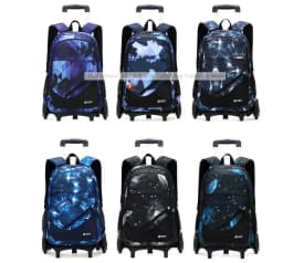 Boys kids school wheeled backpack bag children school backpack on wheels teenager boys school trolley bag with wheels for boys