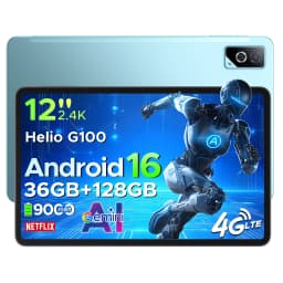 DOOGEE Tab G6 Pro 2 in 1 Tablet PC Android 16 Gemini AI 12" 2.4K 36GB RAM(8+28) 128GB ROM 9000mAh Battery Helio G100 Tablet Pad