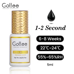 Gollee 0.5-1s Drying Glue for Eyelash Extensions 5ml Hypoallergenic Lashes Extension Glue Strong Glue False Eyelashes Supplies