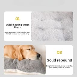 Large Plush Dog Bed Sofa Thickened Super Soft Polyester Pet Mat Dog Crate Mat Bed For Small Medium Large Dog Bed