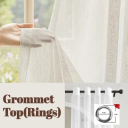 Linen Textured Tulle S Fold Sheer Curtains for Living Dining Room Bedroom Window Farmhouse Luxury Decoration Partition Drapes