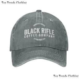 Black Coffee Rifles Hat Baseball Cap Vintage Washed Dyed Dad Hat Adjustable Hat