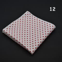 Men's Polka Dot Pocket Square Cotton White Navy Handkerchief Formal Dress Wedding Party Suit Scarf Bridegroom Chest Towel Hanky