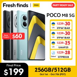 【World Premiere】POCO M8 5G Smartphone Global Version Snapdragon® 6 Gen 3 6.77" 120Hz Display 50MP Camera 5520mAh 45W NFC