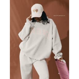 Autumn Winter Women's Pullover Hooded Sweatshirt with Letter Print and Zipper Closure