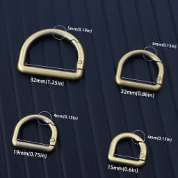5Pcs D Spring Snap Hook, Metal Keychain Spring, Backpack Clips, Key Chain Hooks for Webbing Buckle, Keyrings, Purse Chain