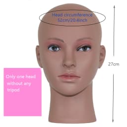 New Mannequin Head Wig Stand With Adjustable Wig Tripod Stand Holder For Wigs Making Display With T Pins /Wig Cap For Free Gift