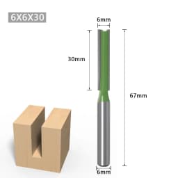 1/4′′ 6mm Shank Single Double Flute Straight Bit Milling Cutter For Wood 6MM Tungsten Carbide Router Bit Woodwork Tool Set