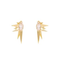 CRMYA Unique gold-plated CZ Stud Earrings For Women Cubic Zirconia Pendientes Boho Luxury Fashion Jewelry