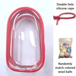 For Mini Labubu Pin For Love V4 Transparent Colorful Protector Case Doll Accessories Plush Doll Display Bag Outdoor Keychain Toy