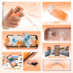 OUKITEL C26 Mini Smartphone, Ultra Compact 4" Mini Display, Up to 12GB RAM (3+9) +32GB ROM, Massive 2300mAh Battery, Android 16, Gemini AI, Small Pocket Mini Mobile Phone, Stay Light Stay Connected