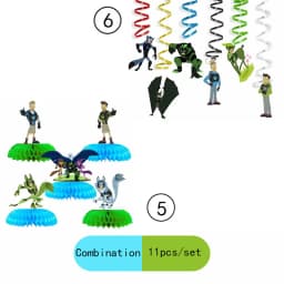 Wild Kratts Jungle Theme Birthday Party Ceremony Scene Layout Decorative Banner Spiral Honeycomb Pennant Disposable Items