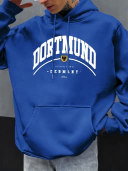 Dortmund Germany Letter Pattern Autumn Hoody Men Casual Oversize Hoodies Fashion Fleece Clothing Personality Unisex Pullover