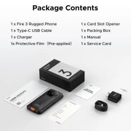 DOOGEE 5.5" Fire 3 Rugged Phone 12GB RAM(3+9) 64GB ROM 8350mAh Battery Android 16 Widevine L1 Google Pay Support Smart Phone NFC