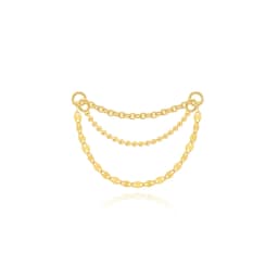AIDE 925 Sterling Silver 9 Types Zircon CZ Chain Spare Parts Rock Punk Hoop Piercing Hoops Drop Earring Fine Jewelry Gift 1pc