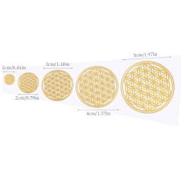 New Geometric Pattern Metal Energy Copper Stickers Flower Life Tree Pyramid For Epoxy Resin Material Jewelry Making Decoration