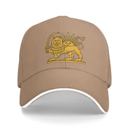 Iran Flag Emblem Lion and Sun Baseball Cap Hip Hop Sandwich Hats Men Women Polyester Hats Cap Outdoor