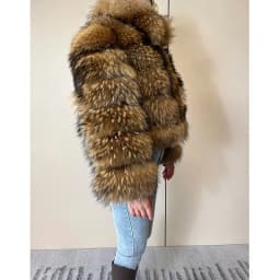 Stand Collar Natural Real Fox Fur Coat for Women Winter Warm Fashionable Lapin Blue Color Full Length Tailored Fit Outerwear