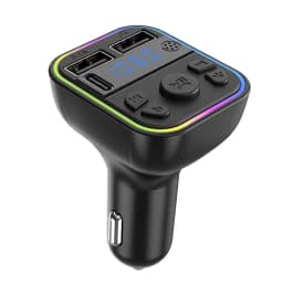LED Bluetooth 5.0 FM Transmitter With Strong Dual Mics And Deep Bass Sound For Car 48W PD&QC3.0 Car Charger Adapter