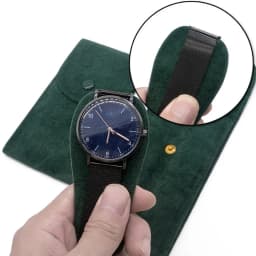 Anti-wear Watch Bag Anti-scratch Shock-proof Press Button Short Velvet Snap Design Portable Jewelry Packing Pouch Daily Use