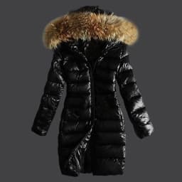 Winter Warm Women's Jacket Cotton Coat Fur Collar Windbreaker Mid-Length Zipper Closure Commute Style Regular Thickness Slim Fit