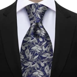 7cm Floral Silk Tie For Men Elegant Peacock Blue Teal Grey Best Selling Business Necktie Wedding Office Fashion Accessories Gift