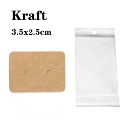 50Sets Earring Cards with 50pcs Bags Necklace Earring Display Cards Self-Seal Bags for Jewelry Packaging Price Tag Card Holder