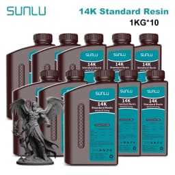 SUNLU 10KG ABS-Like/ Standard / Water-Wash/ 14K High Precision Resin 405nm Rapid UV-Curing Photopolymer Resin 1KG/Bottle