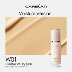 CARSLAN Liquid Foundation Concealer Matte Moisturizing Oil Control Long-lasting Full Coverage Whitening Face Base Makeup
