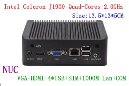 NUC Fanless Mini PC High performance PC Stick Windows 7 8 10 Celeron J1900 Quad Core SSD WIFI HDMI VGA USB3.0 COM SIM