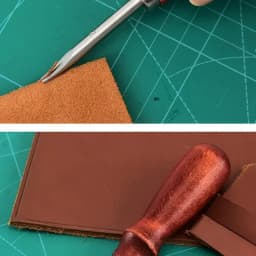 1.0/1.2/1.4/1.6mm Leather Edge Beveler Skiving Beveling Knife Cutting Hand Craft Tool with Wood Handle DIY Sewing Tools