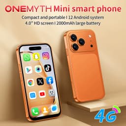ONEMYTH A18 Pro Mini Smartphone Quad Core 2GB RAM 16GB ROM LTE 4G Dual SIM Type-C Android CellPhone Face Unlock